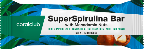 Barrita Super Spirulina con Nuez de Macadamia 