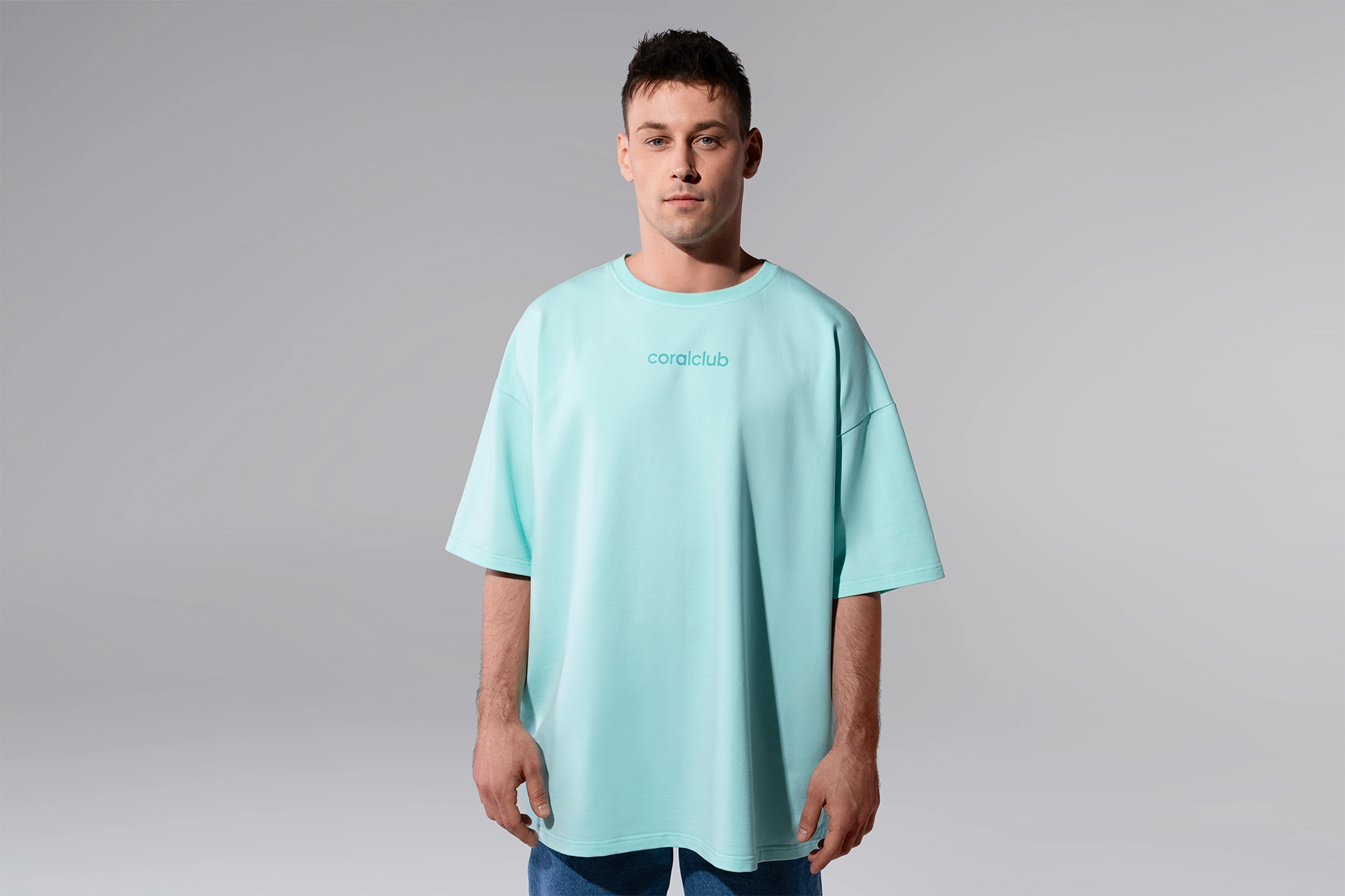 Camiseta oversize, verde menta