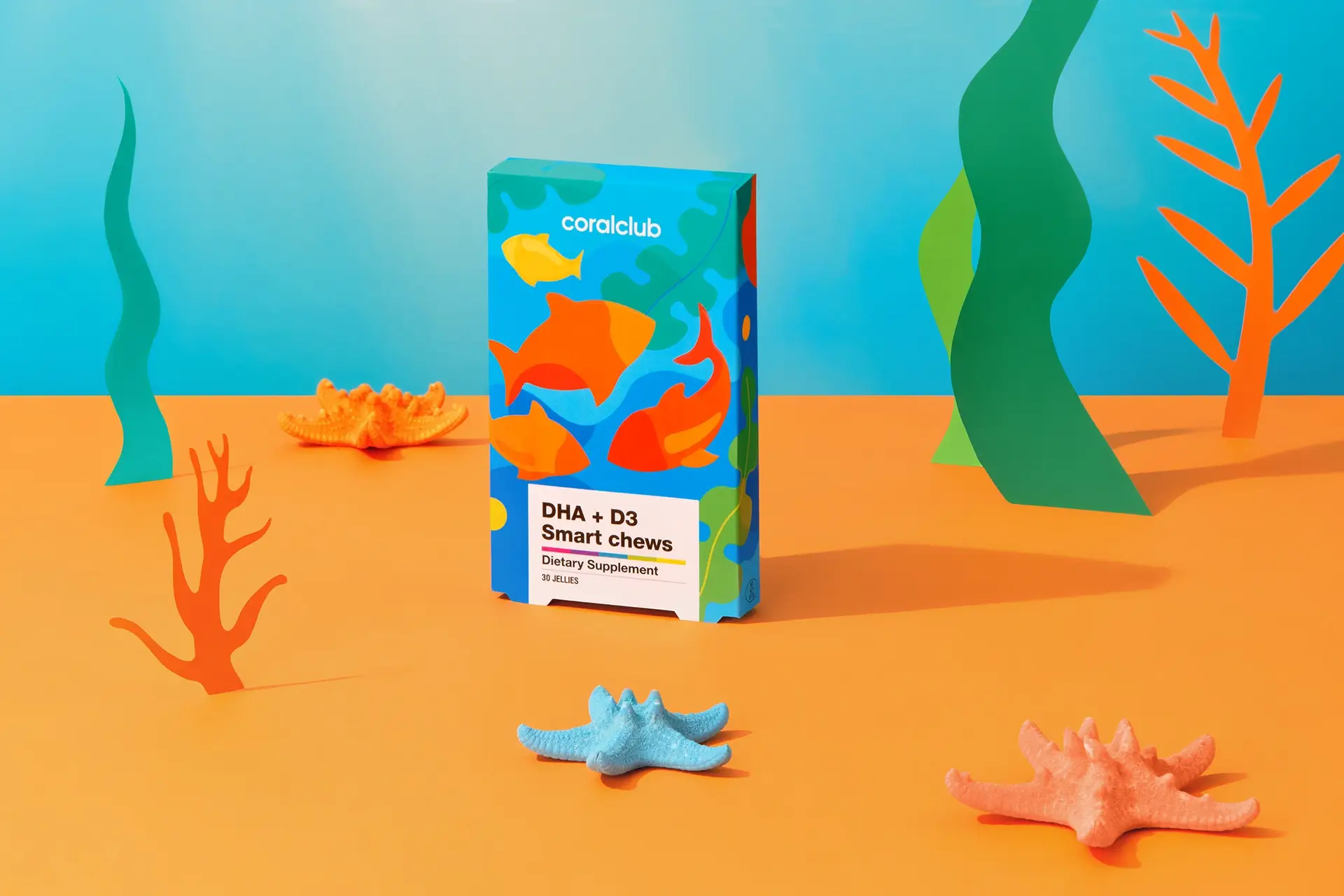 DHA+D3 Smart chews – complemento alimenticio con edulcorantes. Peso neto: 50 g.