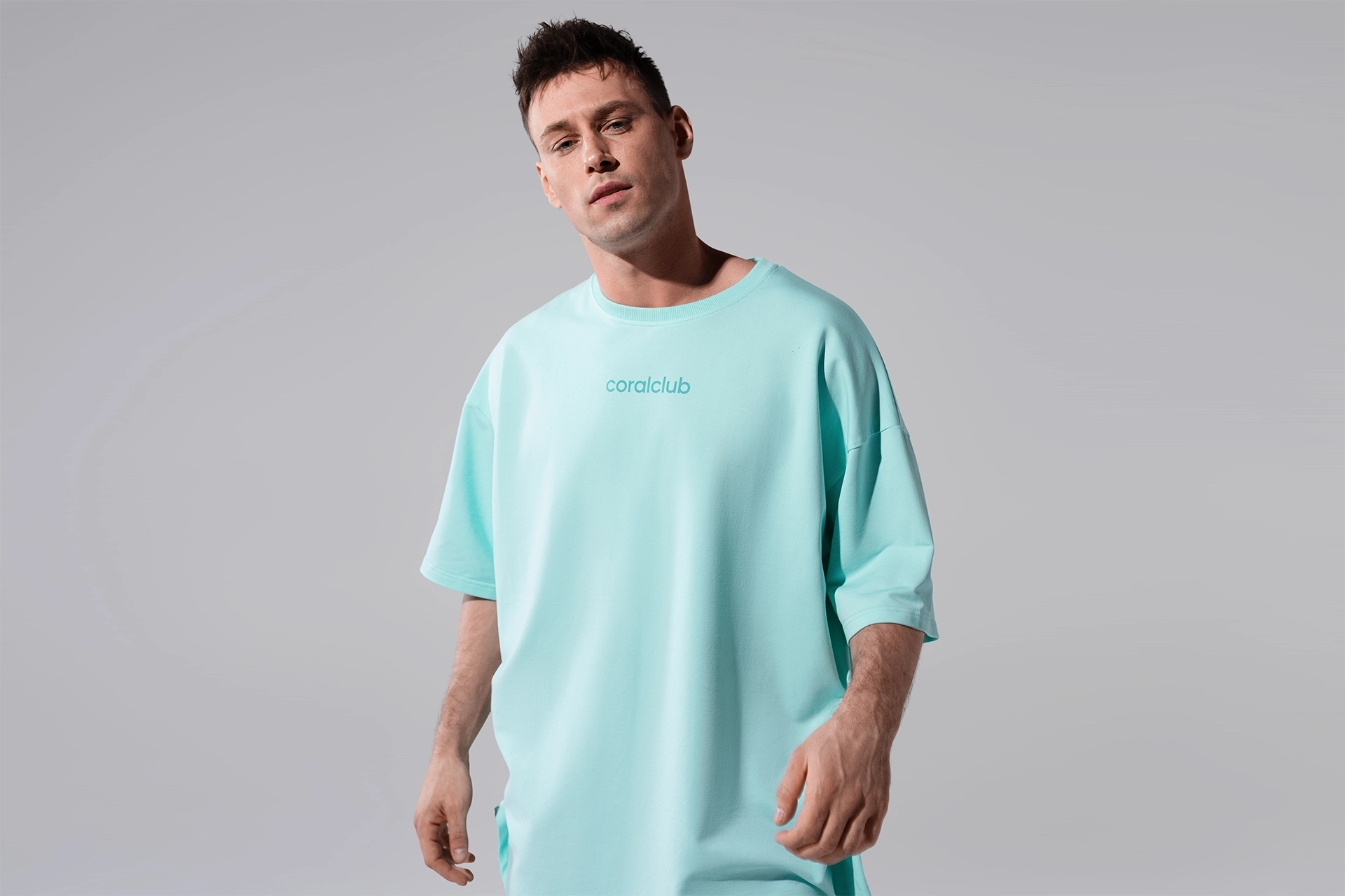 Camiseta oversize, verde menta