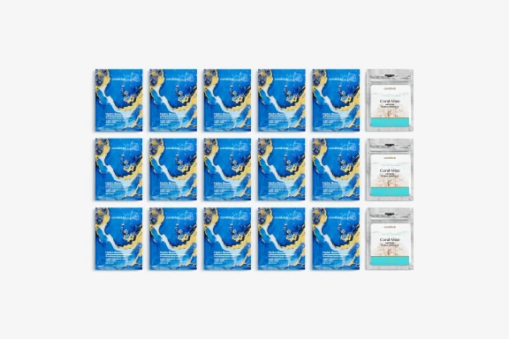 Hydro Boost Biocellulose facial mask, 25 ml, 15 sobres + Coral-Mine, 30 sobres de 1 g